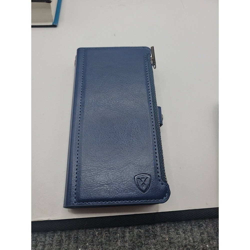ZZXX Leather Wallet Phone Case for Galaxy S23 Blue